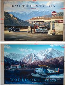 Quadri Americani in metallo, Diner, anni '50, Pub