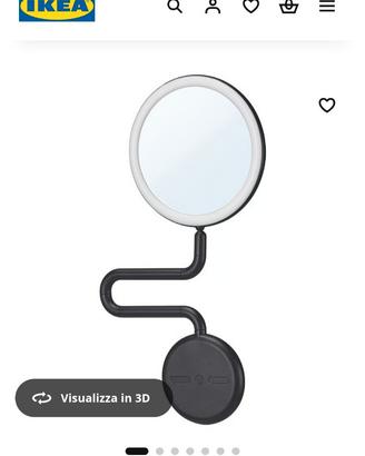 Specchio da parete con luce