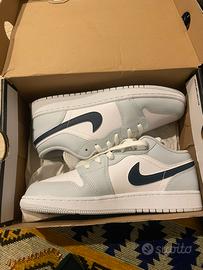 Nike Air Jordan 1 Low Grey Navy Nuove