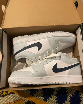 Nike Air Jordan 1 Low Grey Navy Nuove