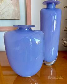 Coppia vasi vetro opalino design