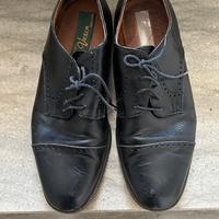 Scarpe da uomo, in pelle nera,n.41, made in Italy