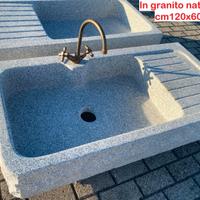 Lavello lavandino cucina in pietra granito 120cm 1