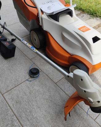 Stihl tagliaerba decespugliatore e due batterie