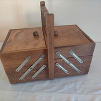 Scatola cestino da cucito a fisarmonica 