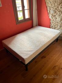 Materasso + struttura doghe 1 piazza e mezza