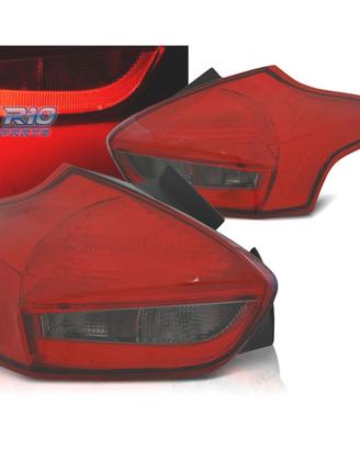 FANALI FORD FOCUS 3 HATCHBACK 14- BAR LED ROSSO AF