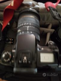 Canon EOS5,borsa,documenti,obiettivi,filtri,flash