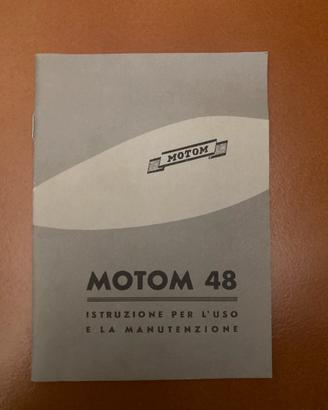 Libretto manutenzione motom 48