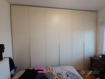 Armadio moderno bianco 6 ante alto 293 cm