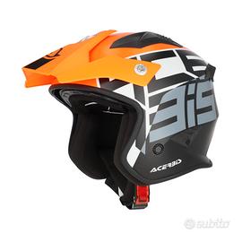 CASCO JET ARIA SPORT 22-06 ACERBIS grigio ARANCION