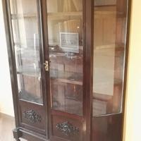 Vetrina libreria in noce fine '800