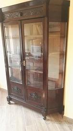 Vetrina libreria in noce fine '800