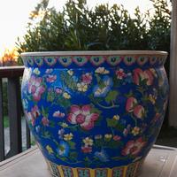 Vaso grande in ceramica smaltata