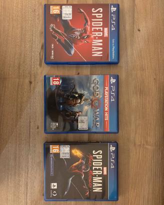 Lotto PS4: Spider-Man + Miles + God of War