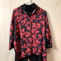 Camicia donna Coconuda rossa nera M floreale