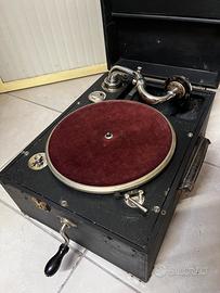Grammofono vintage funzionante + dischi