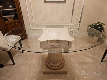 Tavolo Cristallo Ovale