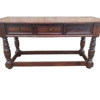 Tavolo a rocchetto barocco Emiliano in noce