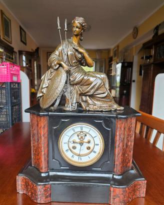 orologio da tavolo marmo e bronzo XIX secolo
