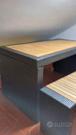 Tavolo bancone con panche