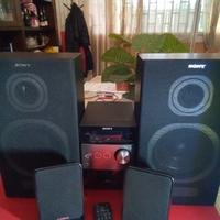 stereo Sony compact casse attive Sony 100 watt.