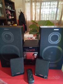 stereo Sony compact casse attive Sony 100 watt.