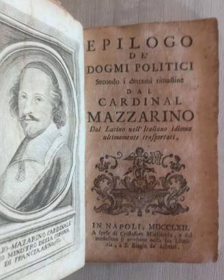 Epilogo de' dogmi politici 1762 Cardinal Mazzarino