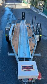 Carrello porta moto con verricello telecomando