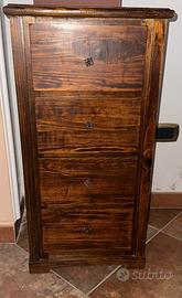 Settimino alto in legno massello