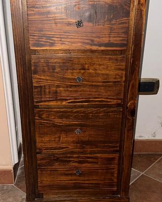 Settimino alto in legno massello