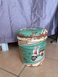 Pouf sgabello sedia h30 con vespa