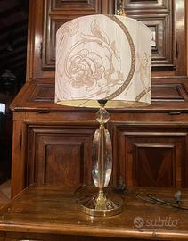Lampada  in ottone e cristallo