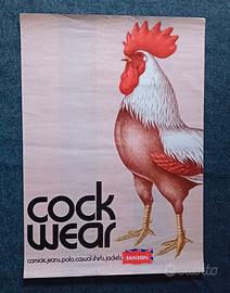 Manifesto pubblicitario Janton "Cock Wear" Anni 80