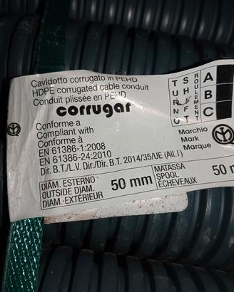 Tubo corrugato diametro 50 mm