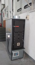 Generatore di aria calda a legna fiamma inversa