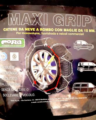 Catene da neve x fuoristrada e veicolo commerciali
