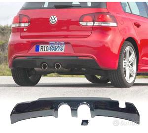 DIFFUSORE VOLKSWAGEN VW GOLF 6 LOOK R20 NERO LUCID