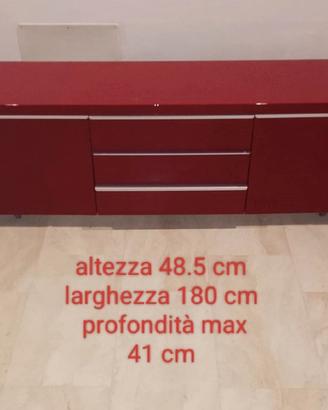 Mobile tv rosso lucido.