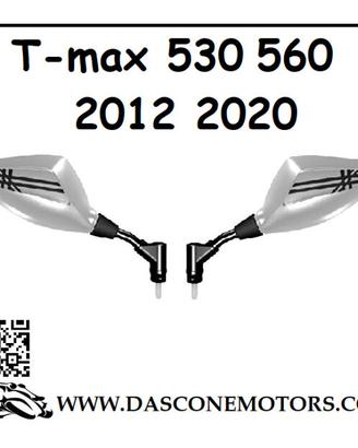 Specchietti a Manubrio Tmax Orion Argento con Embl