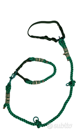 Collare per cani in corda intrecciata e cuoio