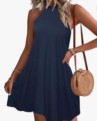 Abito Donna Estivo Vestito Spiaggia Maniche Tg. M