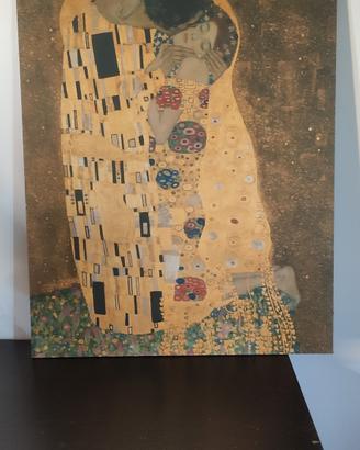 Quadro pannello in legno "Il Bacio" di Klimt