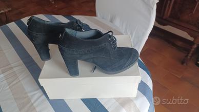 scarpe Francesine camoscio nero