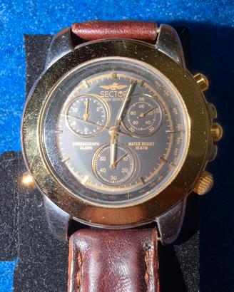 Orologio , sector con cinturino marrone , anni 70