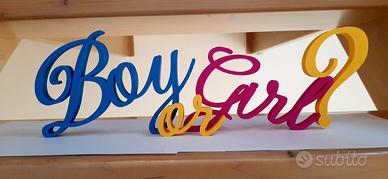 BOY OR GIRL per baby shower 
