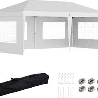 Gazebo per feste  3x6 metri, bianco con pareti
