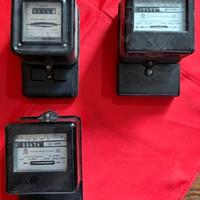 3 Contatori Elettrici Vintage Anni '50/'60