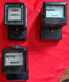 3 Contatori Elettrici Vintage Anni '50/'60