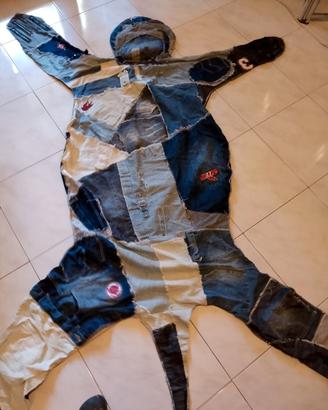 tappeto in jeans